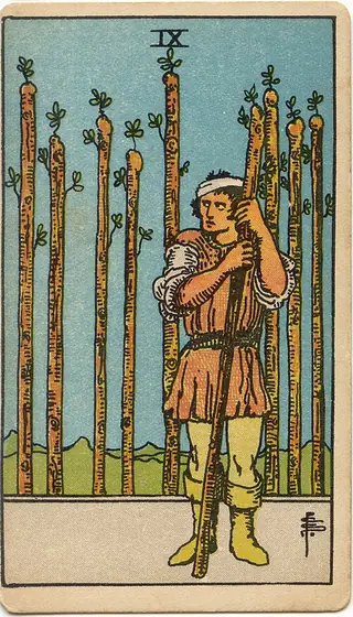 Nine of Wands (reversed)